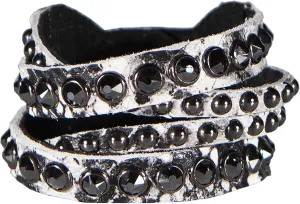 | Bracelet for Women with Pearl Studs | Genuine Leather Ryan Bracelet with Adjustable Snap Closure
