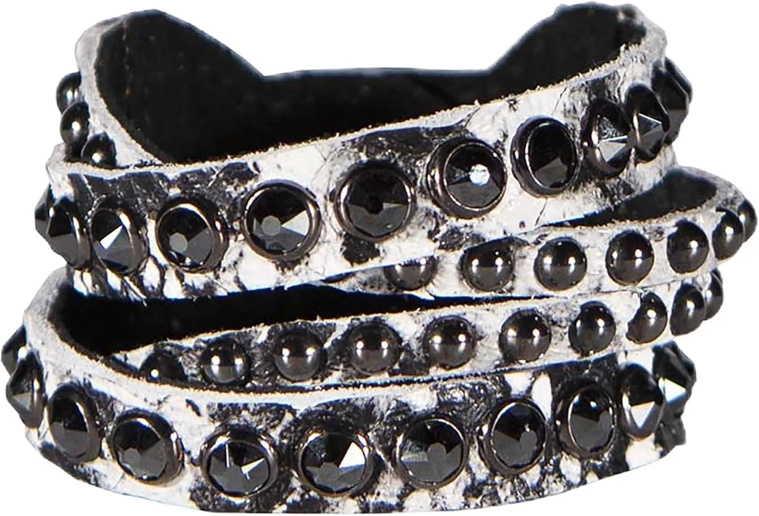 | Bracelet for Women with Pearl Studs | Genuine Leather Ryan Bracelet with Adjustable Snap Closure