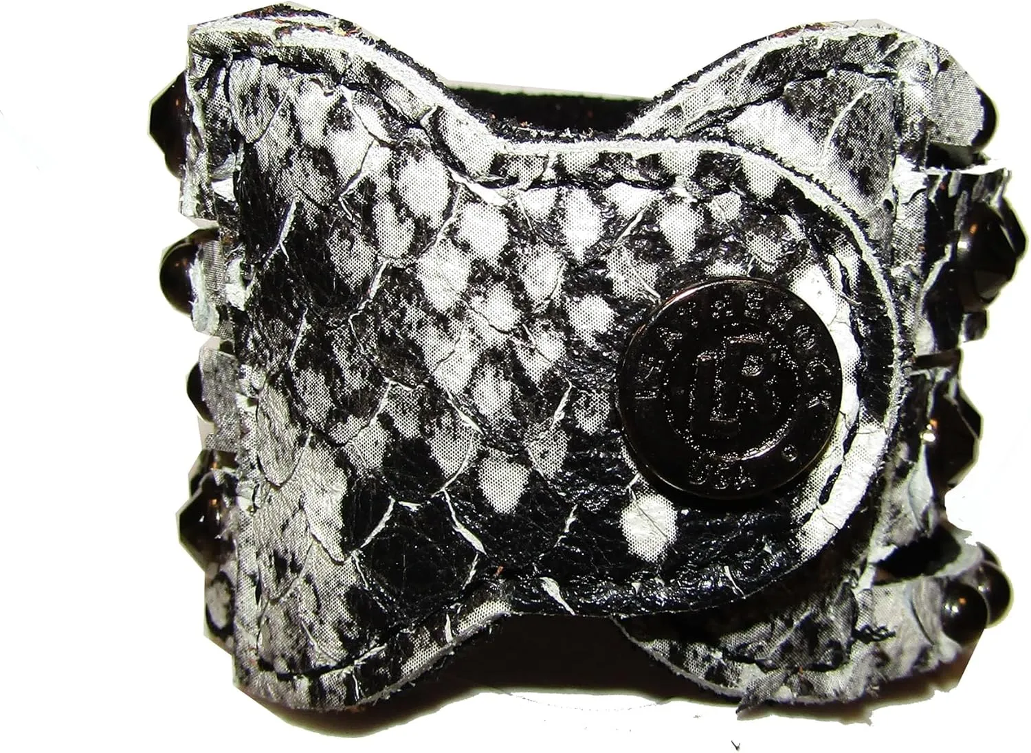 | Bracelet for Women with Pearl Studs | Genuine Leather Ryan Bracelet with Adjustable Snap Closure