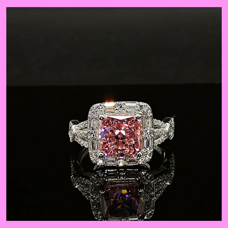 【1-01.43#】Candy-Colored Four-Prong Setting Ring  for female fashion daily engagement wedding anniversary birthday present