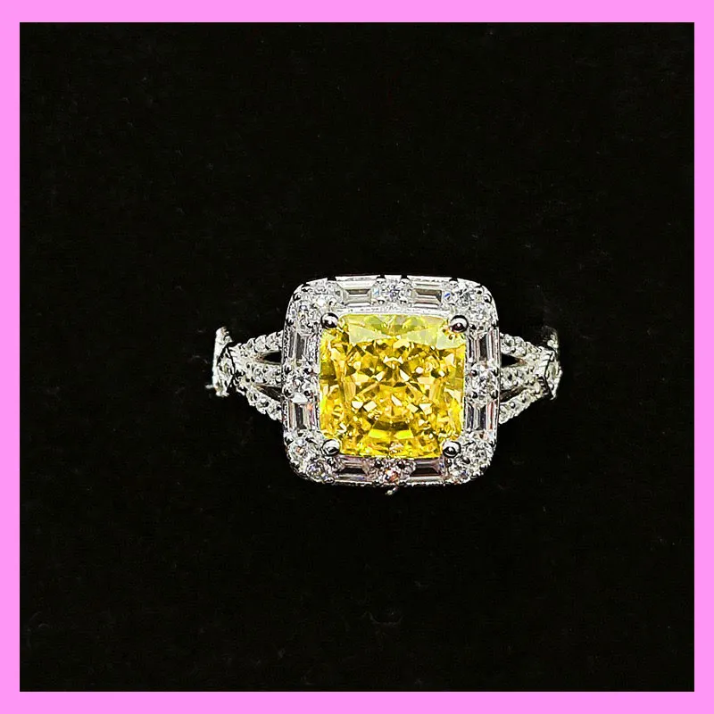 【1-01.43#】Candy-Colored Four-Prong Setting Ring  for female fashion daily engagement wedding anniversary birthday present