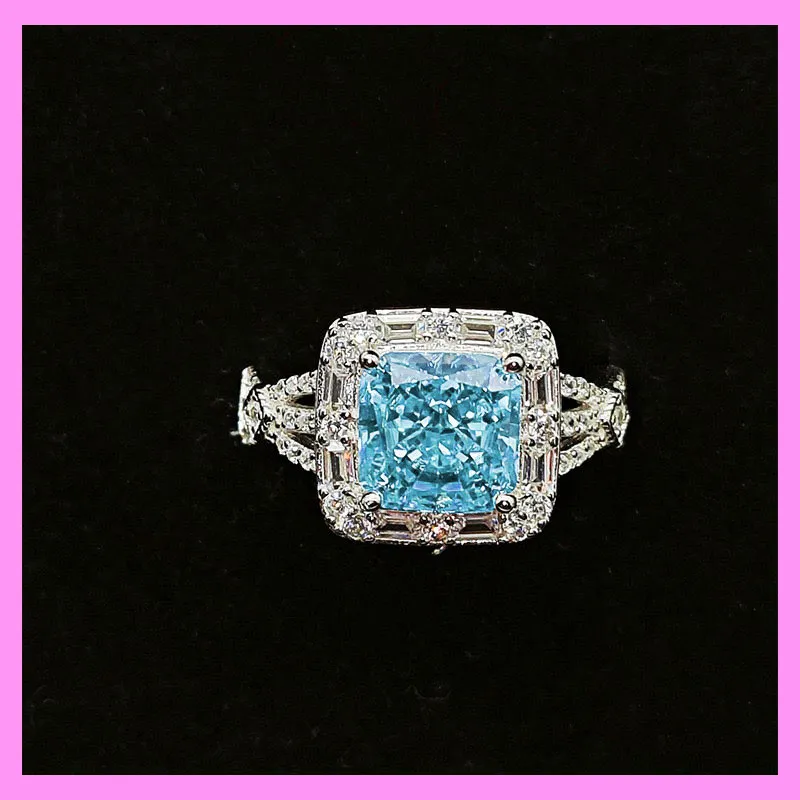 【1-01.43#】Candy-Colored Four-Prong Setting Ring  for female fashion daily engagement wedding anniversary birthday present