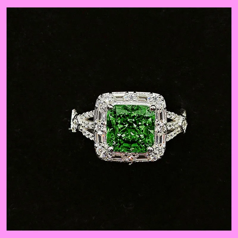 【1-01.43#】Candy-Colored Four-Prong Setting Ring  for female fashion daily engagement wedding anniversary birthday present