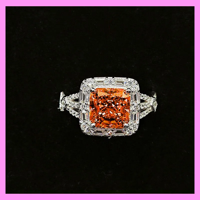 【1-01.43#】Candy-Colored Four-Prong Setting Ring  for female fashion daily engagement wedding anniversary birthday present