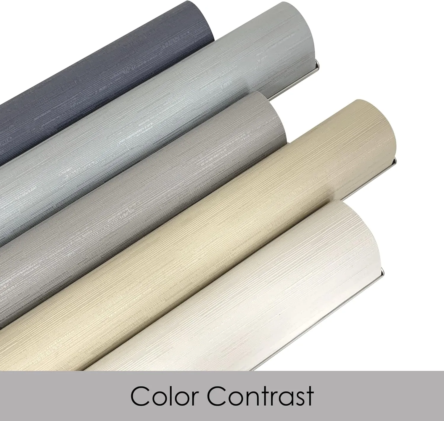 100% Blackout Roller Window Shades, Striped Jacquard Window Blinds with Thermal Insulated, UV Protection Waterproof Fabric, Roll up and Down Shades(BlueCyan Gray - 29" W x 72" H)