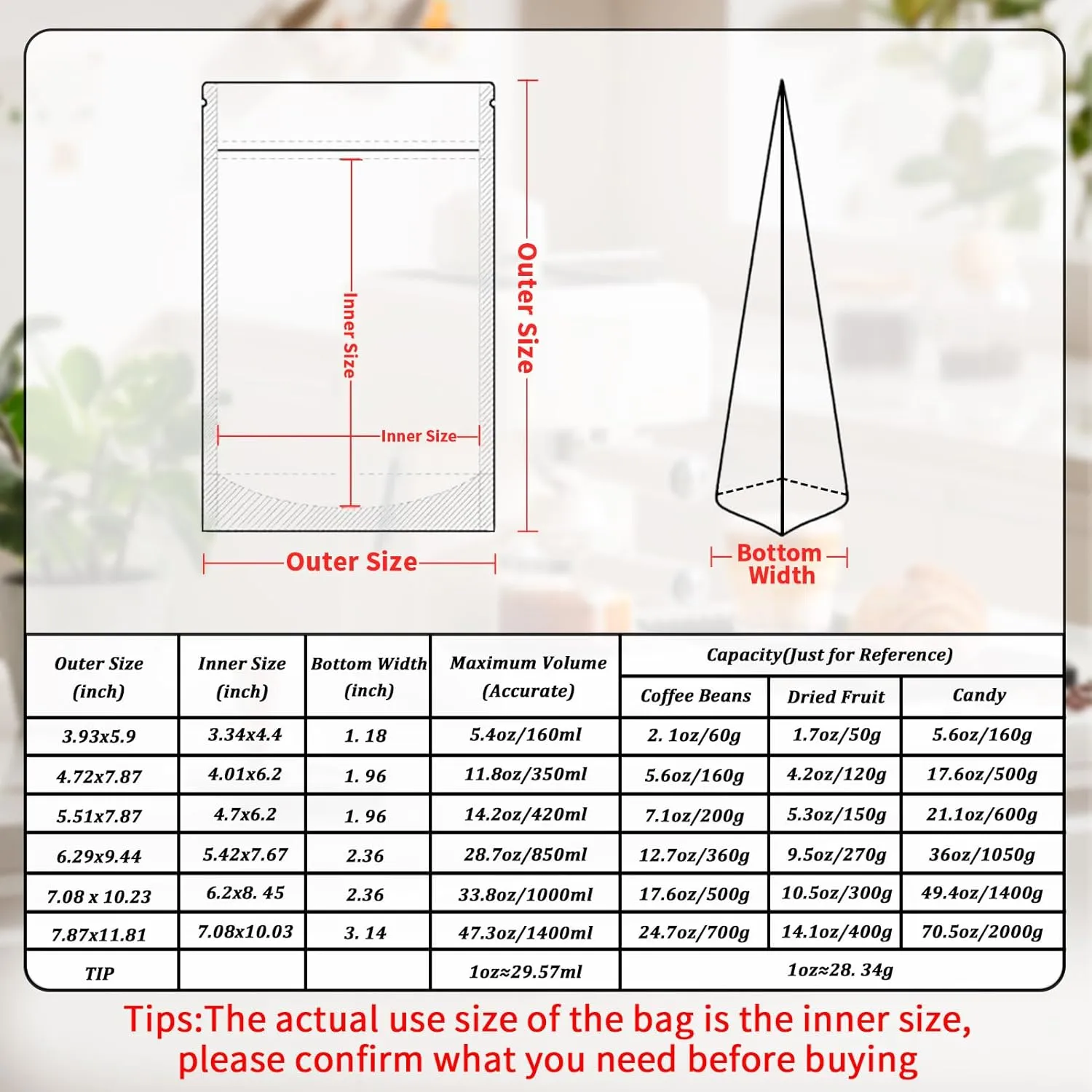 100 PCS Resealable Bags, Stand Up Kraft Bags with Window Clear Front Pouches, Zipper Lock Food Storage Bags 7.87×11.81 Inch Reusable Sealable Bags for Packaging