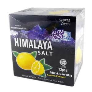 12 Box Big Foot Natural Himalaya Salt Mint Candy - Lemon Flavour ( Total 144 Pcs )