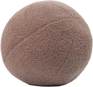 12 Inch Round Hugging Pillow Plush Toy Soft Plushies Throw Pillow Kids' First Plush Toys for Home Decor Or Gift for Kids and Lovers (Coffee)