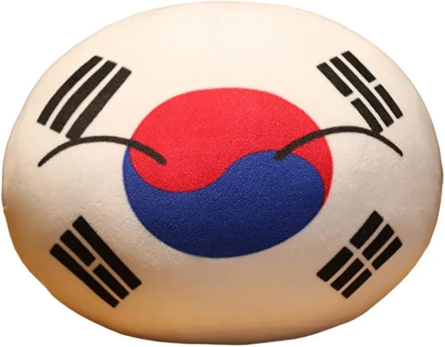 12Inch Country Ball Plushies, CountryBall Plush Stuffed Plush Toy, Birthday Xmas Gift for Kids Boys Girls (South Korea)