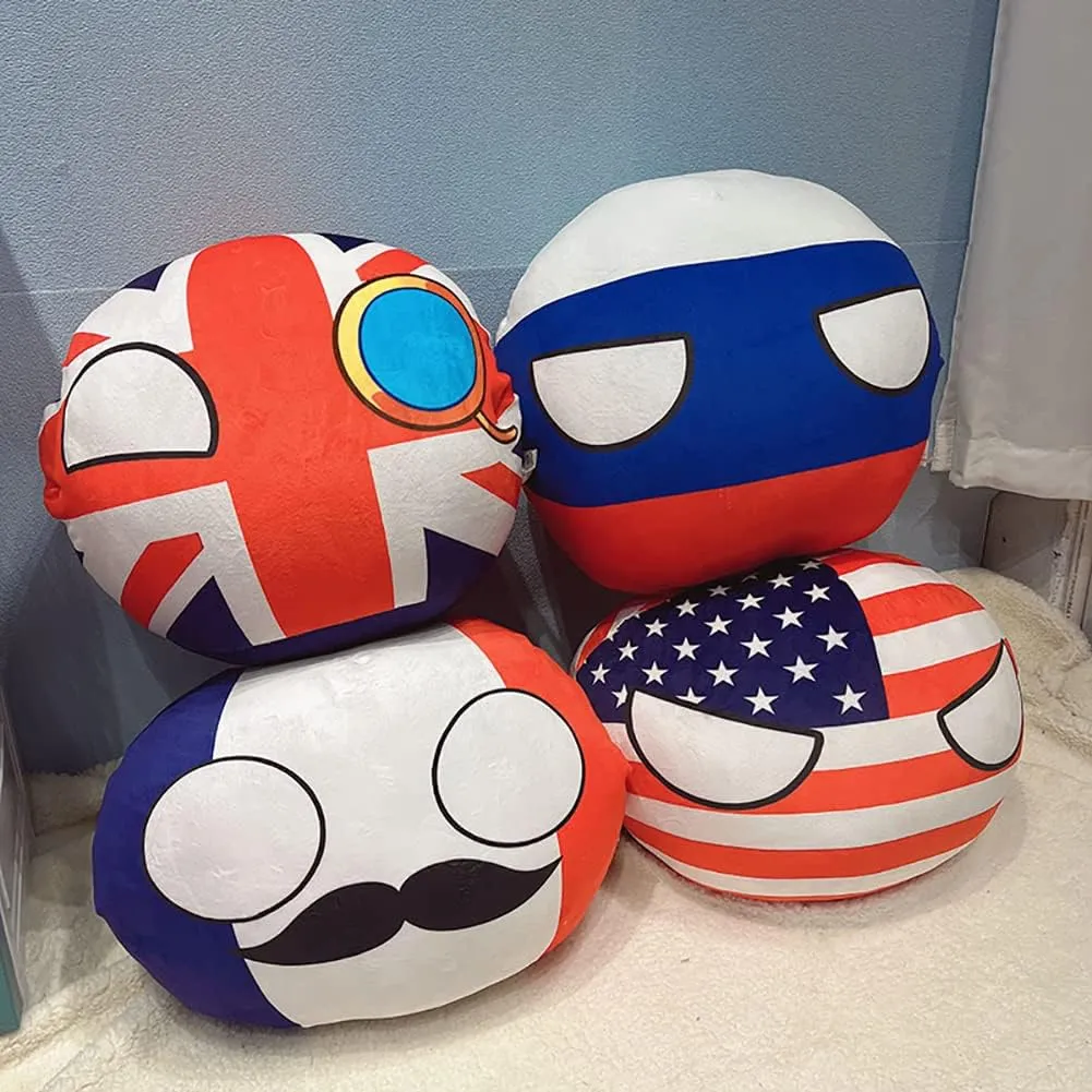 12Inch Country Ball Plushies, CountryBall Plush Stuffed Plush Toy, Birthday Xmas Gift for Kids Boys Girls (South Korea)