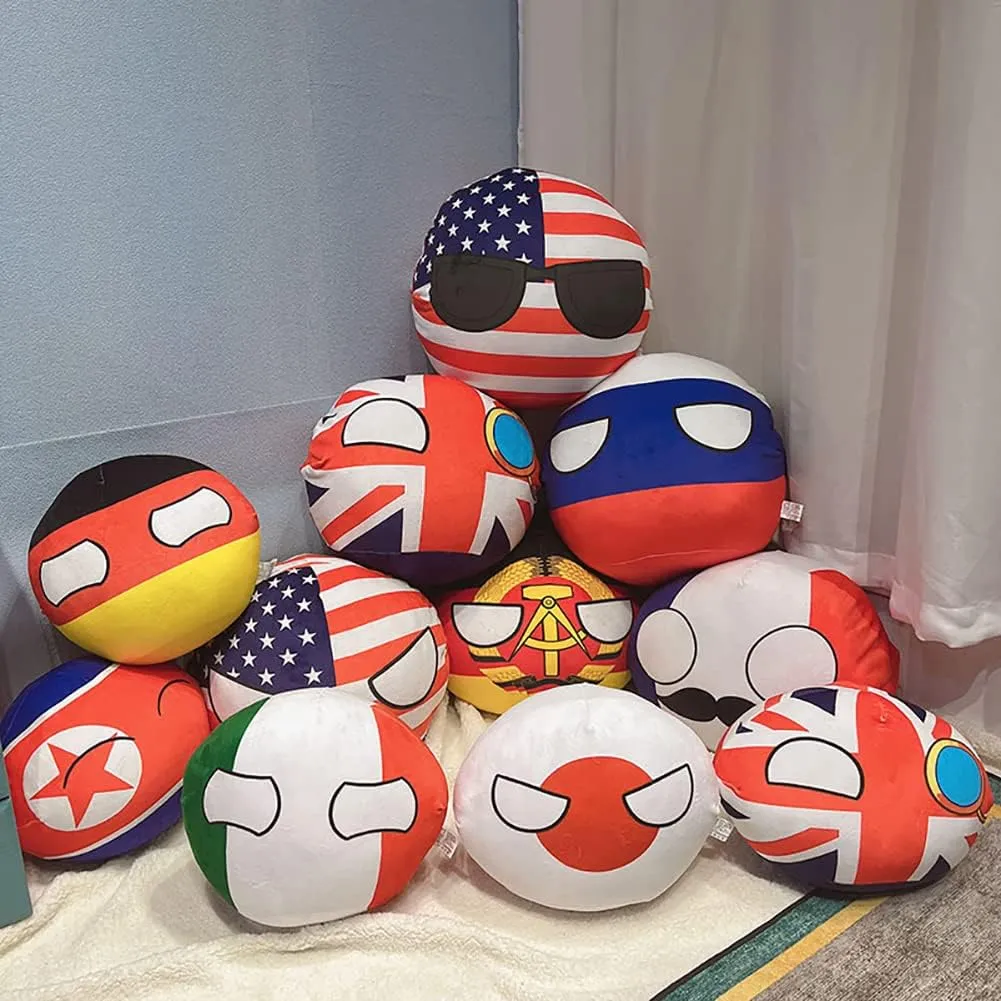 12Inch Country Ball Plushies, CountryBall Plush Stuffed Plush Toy, Birthday Xmas Gift for Kids Boys Girls (South Korea)