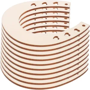 12Pcs Horseshoe Cutouts for Crafts Hollow Design with Includes Jute Twine for Rustic Home Decor and Creative Projects