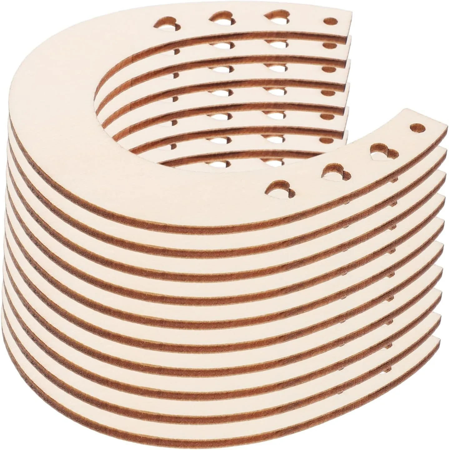 12Pcs Horseshoe Cutouts for Crafts Hollow Design with Includes Jute Twine for Rustic Home Decor and Creative Projects