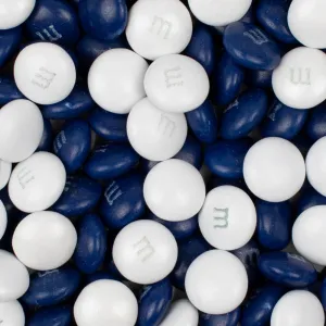 1.5 lbs Navy Blue & White M&Ms Milk Chocolate Candy