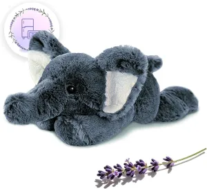 2 LB Heatable & Coolable Grey Elephant Weighted Stuffed Animals | Microwavable Heating Pad for Relieve Stress Soothing & Relaxation | Lavender Scented Plush Toys for Adults and Children