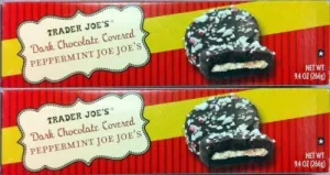 2 Pack Trader Joe's Dark Chocolate Covered Peppermint Joe Joe's Cookies