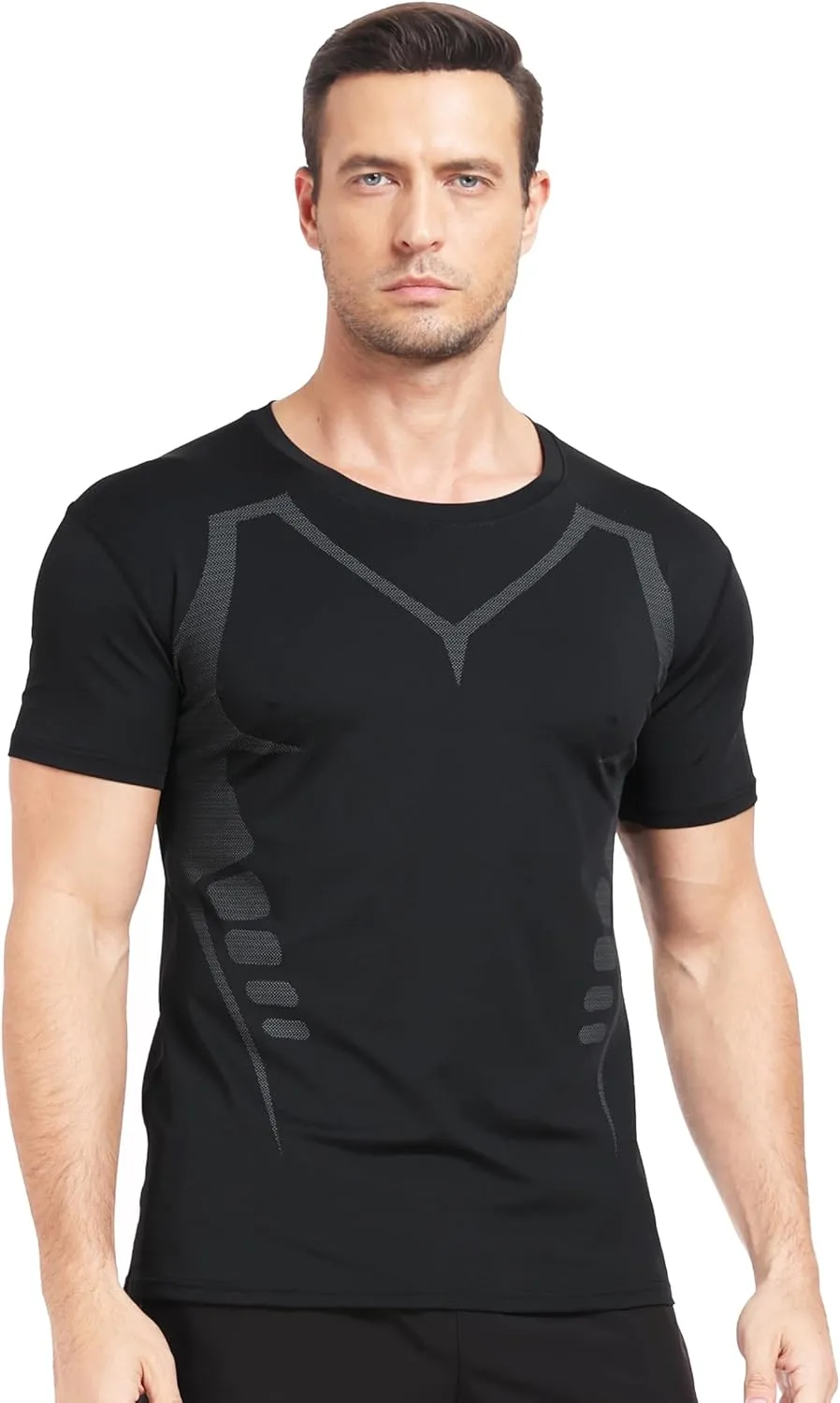 2 Pack Workout Shirts for Men, Quick Dry Athletic Gym Active T Shirt for Running, Breathable Outdoor Training Shirts