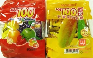 2 Packs of Cocoaland LOT 100 Gummy Candy (Mango and Mixed Fruit) 100g