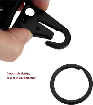 2 Pcs Fabric Keychain, Black and Red Motorcycle Keychain, Heavy Duty Key Chain for Bike, Car