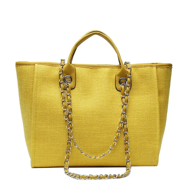 2024 New European And American Bucket Bag Tide High Capacity Chain Tote Bag Hand-Held Shoulder Diagonal Crossbody Bag