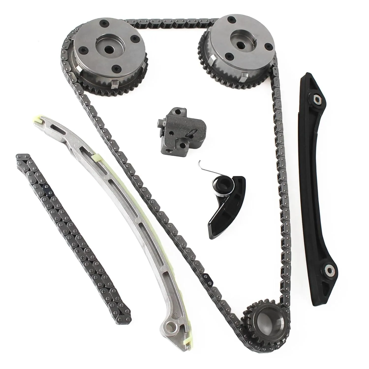 204PT Timing Chain Kit w/VVT Gear Oil Pump Chain Fits for Land Rover Discovery Sport/Range Rover Evoque 2012 2013 2014 2015 2016 2017 2018 2.0L DOHC OE CJ5E6C525AD CJ5E6C524AD