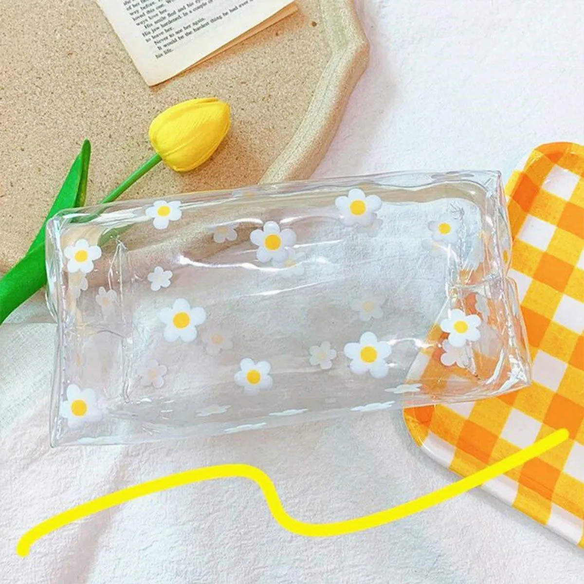 2PCS Large Capacity Transparent PVC Travel Bag Women Portable Wash Storage Bag