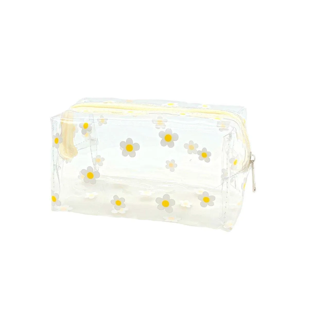 2PCS Large Capacity Transparent PVC Travel Bag Women Portable Wash Storage Bag