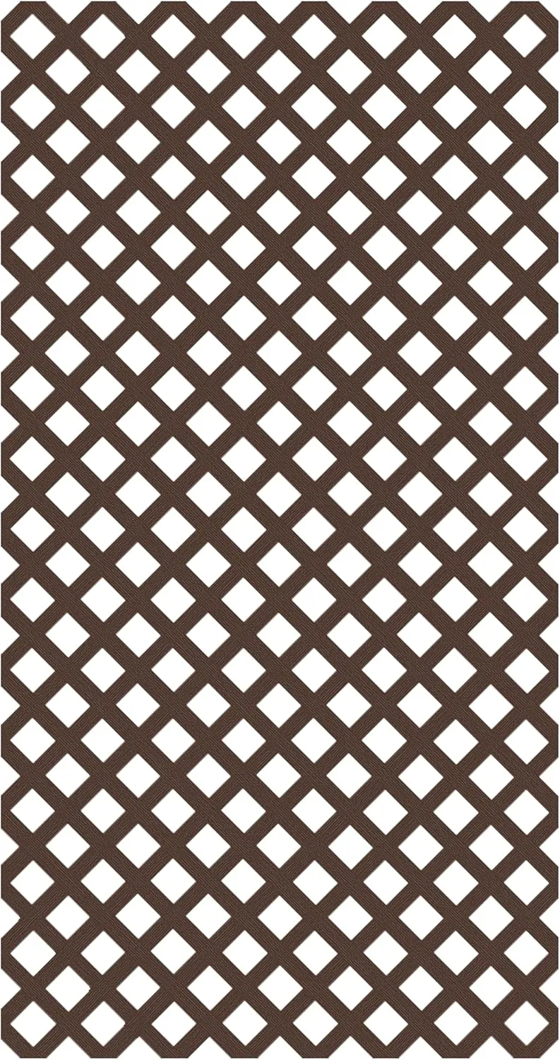 4 ft. x 8 ft. Brazilian Walnut Garden Vinyl Lattice