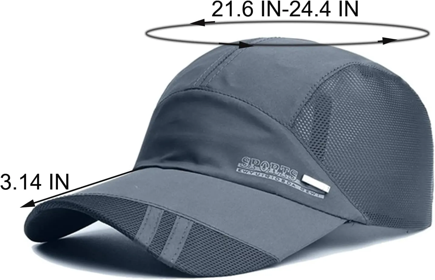 4 Pack Quick Drying Baseball Cap Bulk, Breathable Performance Running Hats, Mesh Lightweight UPF 50  Sports Hats