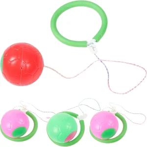 4 Pcs Single Foot Bouncing Ball Fun Outdoor Fitness Equipment for Lightweight Safe Jumping Game for Boys Present for Birthday Day Color Random Color