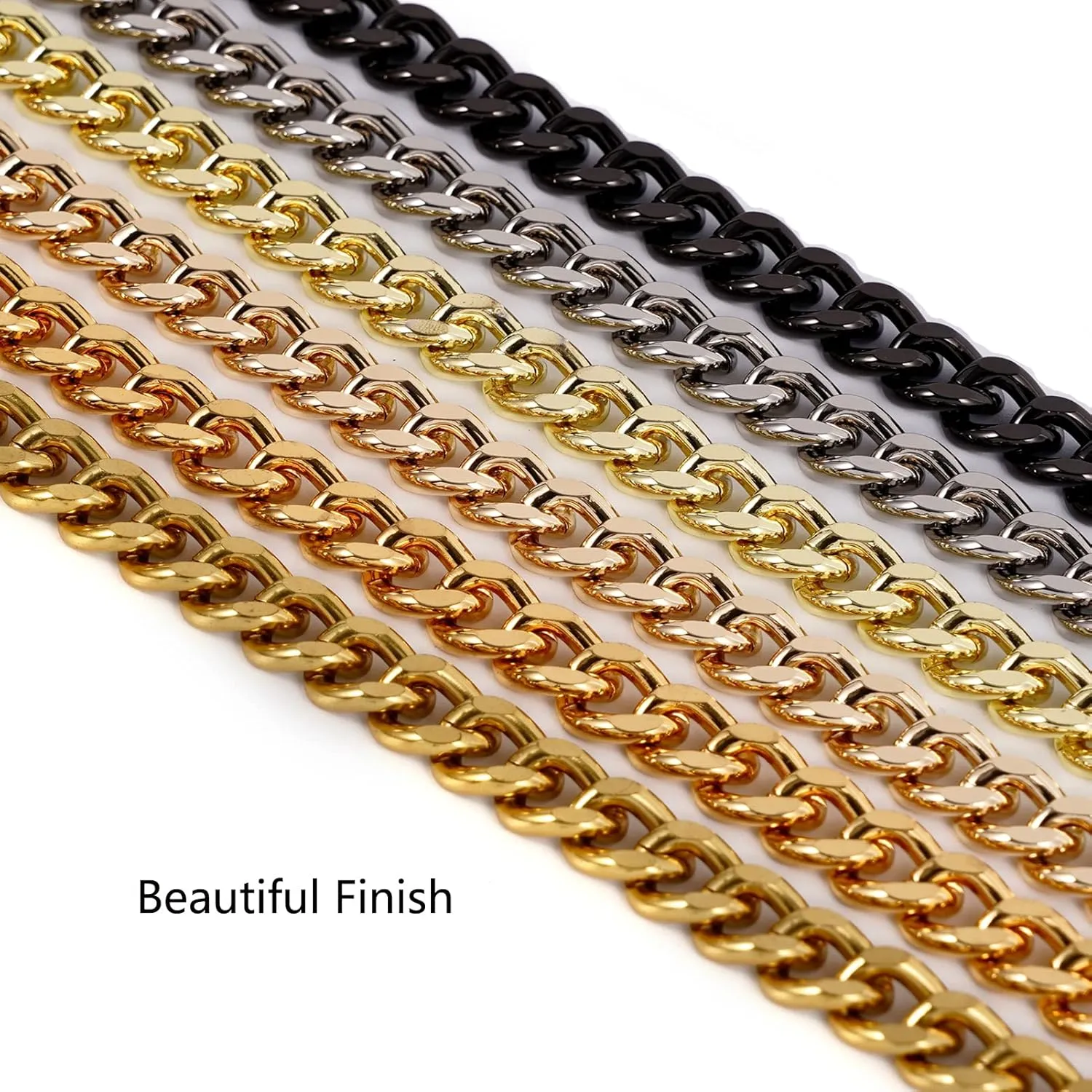 47'' Light Metal Crossbody Purse Chain Straps Replacement for Bag Handbag (Antique Gold)