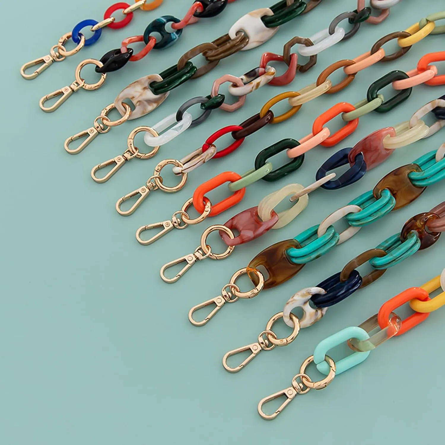 47In Acrylic Resin Chain Purse Strap,Acrylic Replacement Bag Chain Strap Handbag DIY Accessories