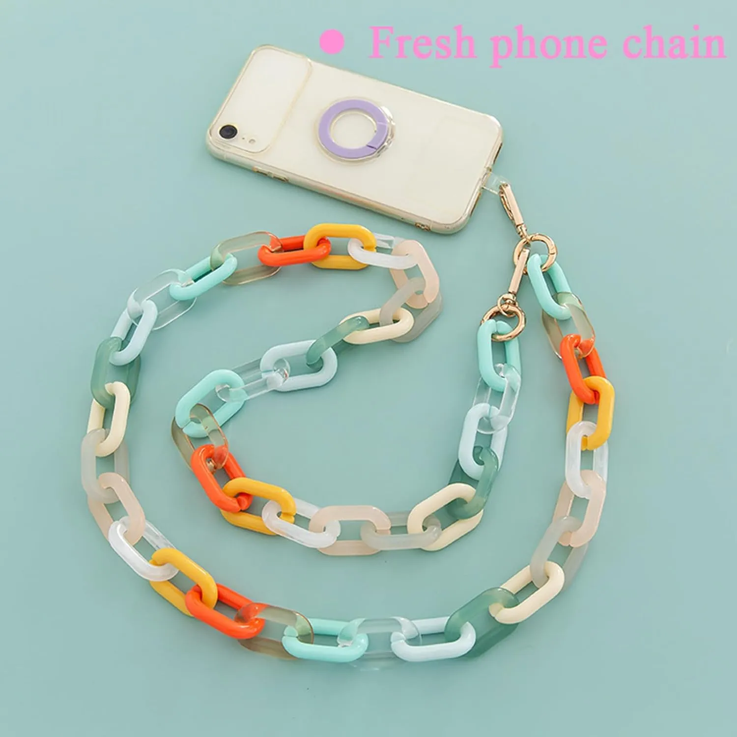 47In Acrylic Resin Chain Purse Strap,Acrylic Replacement Bag Chain Strap Handbag DIY Accessories