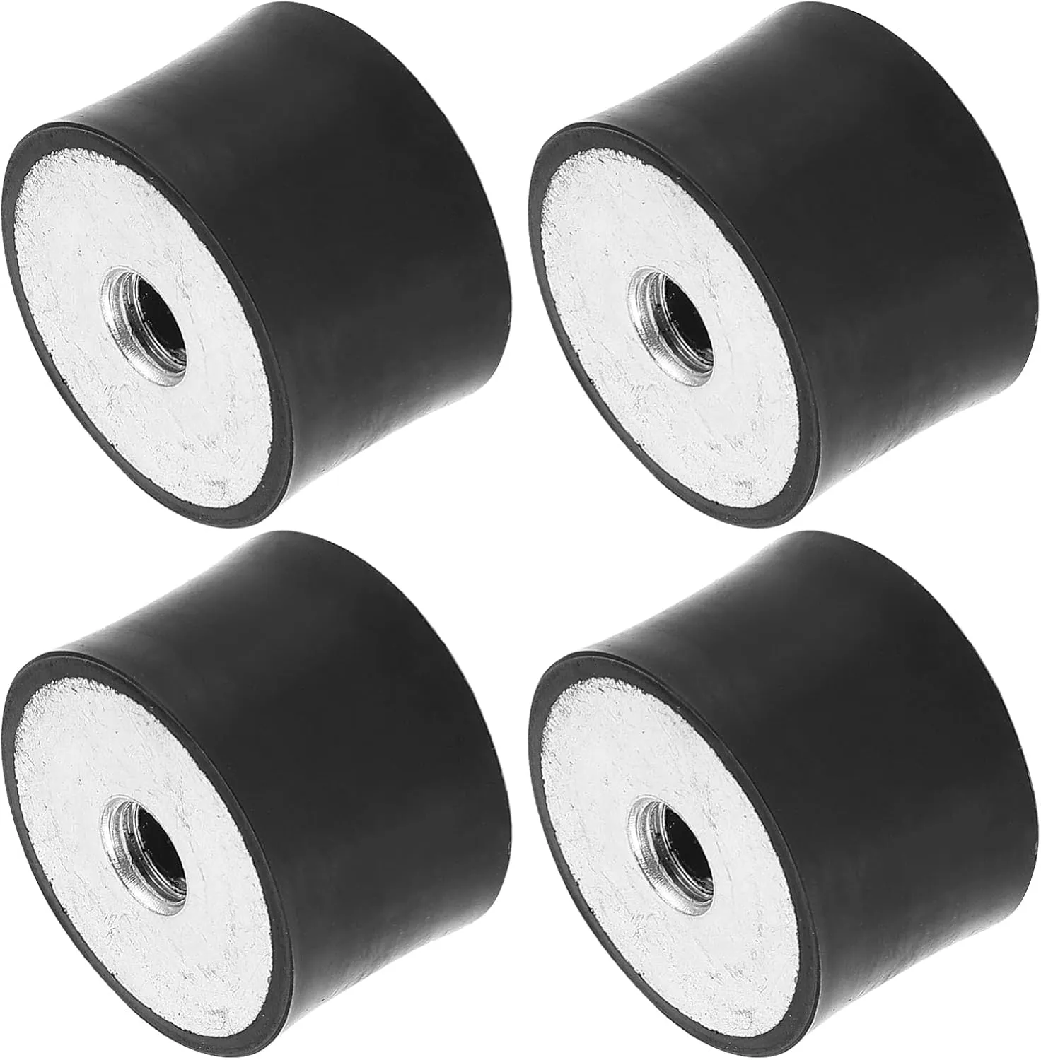 4Pcs Rubber Vibration Pads for Compressors Mounts Double Headed Threaded Design for Vibration Isolation and Noise Reduction