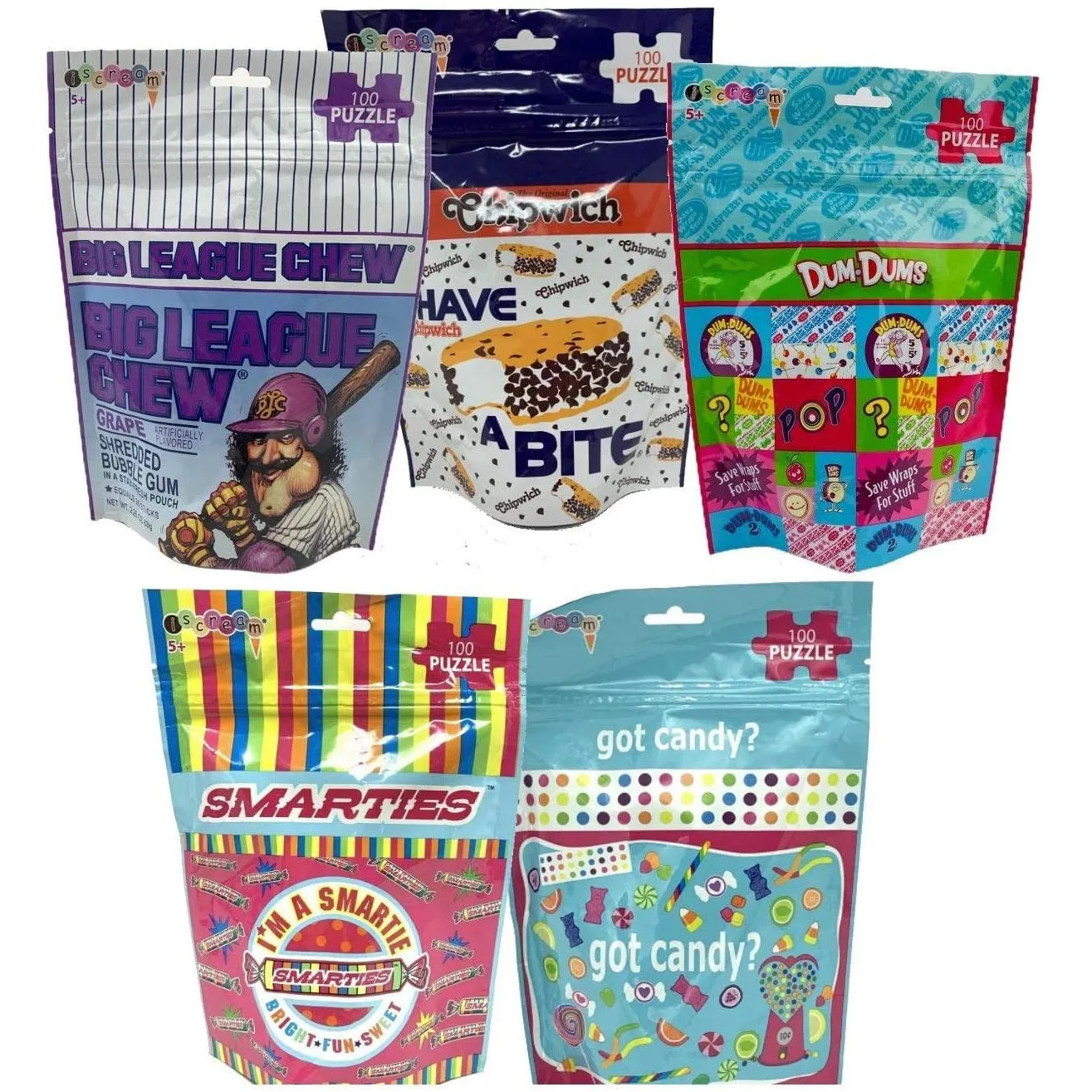 5-Pack: Candy Ice Cream Themed Jigsaw Puzzles
