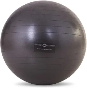 65cm Stability Ball Black with Pump (Exercise Ball/Gym Ball)