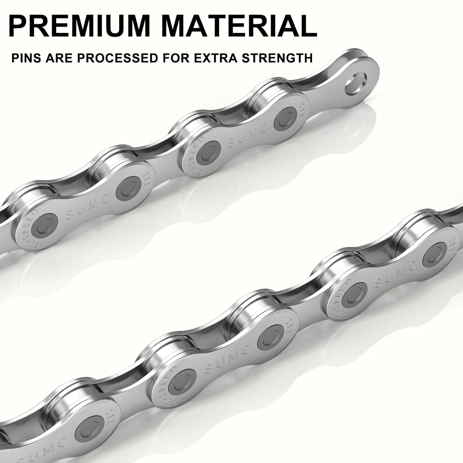 6/7/8/9/10/11/12speed Bike Chain -Bicycle Chain Compatible with Shimano, SRAM, Campagnolo and All Major Systems for Road Mountain Gravel Bike,Missing Link Included(Silver, 11 Speed)