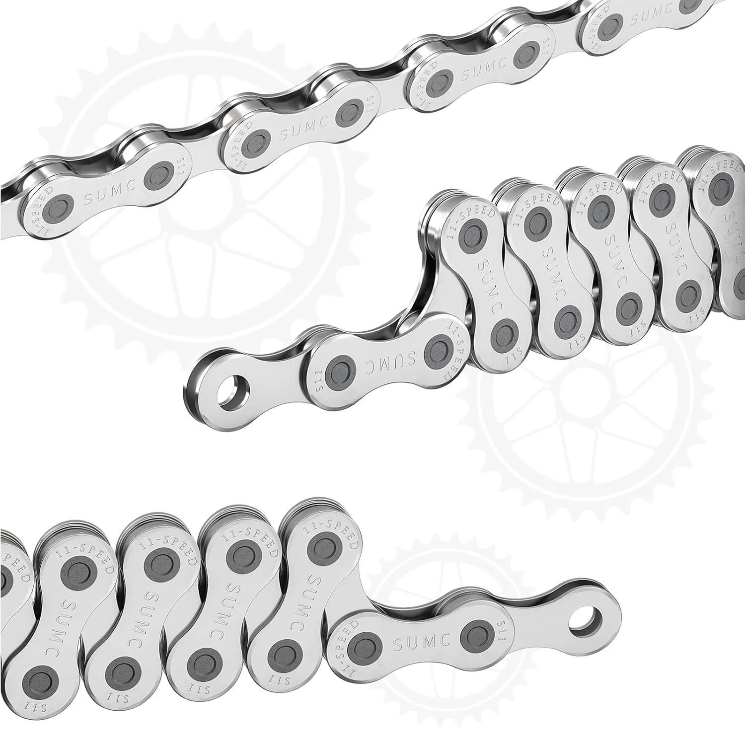 6/7/8/9/10/11/12speed Bike Chain -Bicycle Chain Compatible with Shimano, SRAM, Campagnolo and All Major Systems for Road Mountain Gravel Bike,Missing Link Included(Silver, 11 Speed)