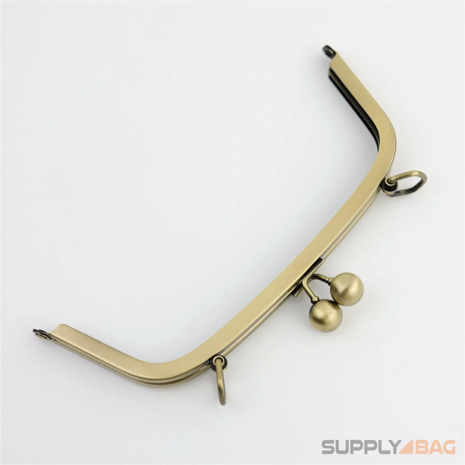 7 3/4 x 3 inch - Antique Brass Arch Shape Metal Purse Frame with D Rings on Top