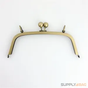 7 3/4 x 3 inch - Antique Brass Arch Shape Metal Purse Frame with D Rings on Top