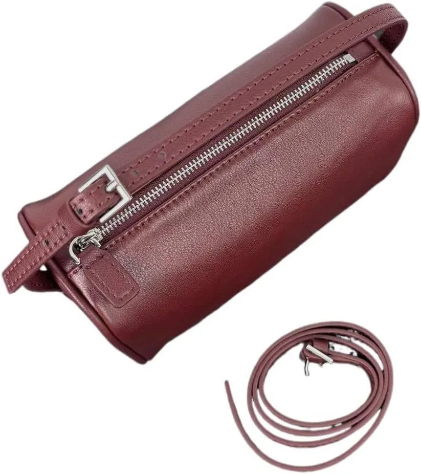 7 Cowhide Pen Holder Bag, Suede Underarm Bag, Genuine Leather Handbag, Women's Bag