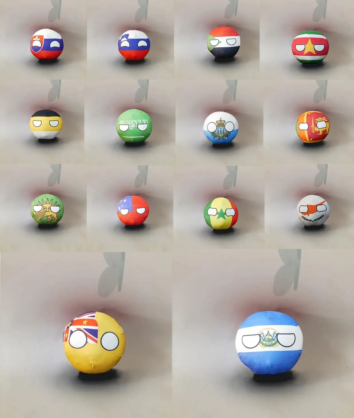 7.9-inch 3.9-inch Polish Country Ball, Plush Country Ball, UAE, Argentina, Belgium, UK, Plush Toys, Country Ball, Interior Decoration, (Honduras,7.8in)
