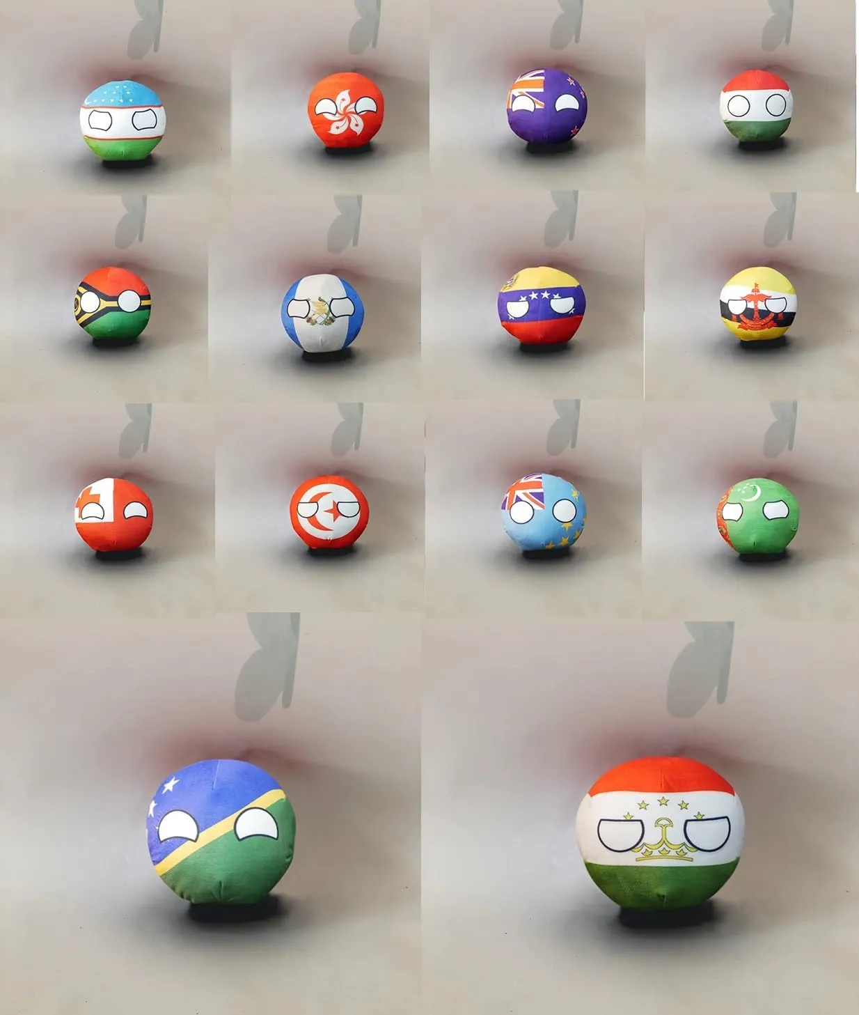 7.9-inch 3.9-inch Polish Country Ball, Plush Country Ball, UAE, Argentina, Belgium, UK, Plush Toys, Country Ball, Interior Decoration, (Honduras,7.8in)