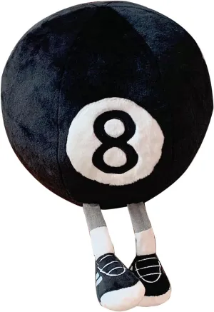 8 Ball Pillow Toy, 11.8" Funny Decorative Throw Pillow, Cute Stuffed Plush Cushion, Billiards Decoration for Sofa Couch, Unique Gift for Billiards Enthusiasts