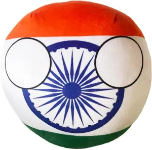 8-Inch Countryball Plushie – Soft and Cute National Ball Toy – Collectible Gift for Fans, Kids, and Plush Enthusiasts (11.India)