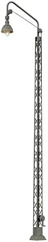 9385 O Scale Yard Light on Lattice Mast - Warm White LED, 11" 28cm Tall