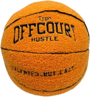 9.8"/25cm Offcourt Basketball Plush Toy, Soft Basketball Plush Pillow Stuffed Basketball Plush Toy Sofa Ball Pillow Household Stuffed Ball for Fans Boys and Girls All of Age (orange)