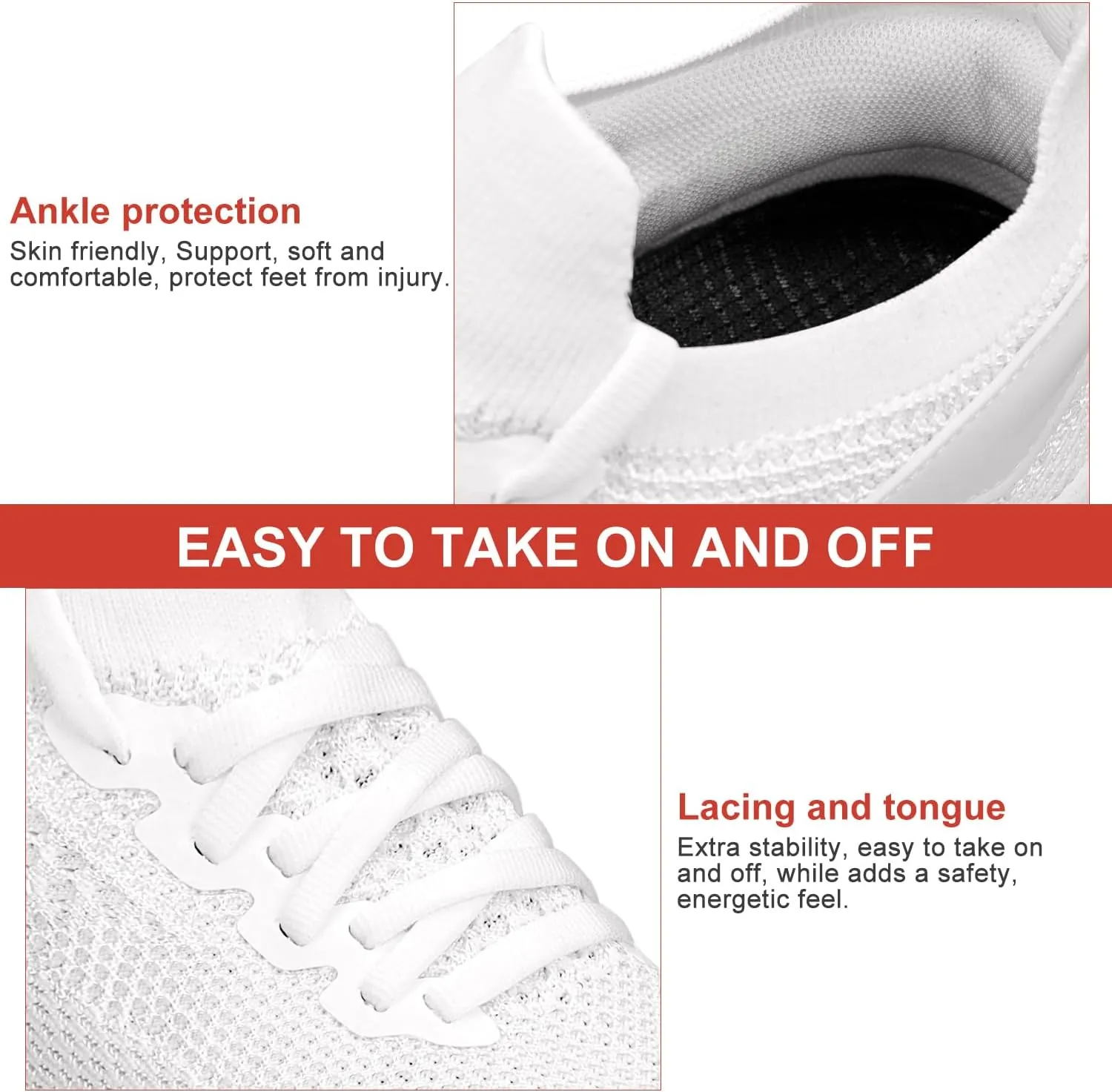 Abboos Running Shoes Womens Non Slip Gym Workout Shoes Lightweight Breathable Tennis Shoes Mesh Walking Sneakers