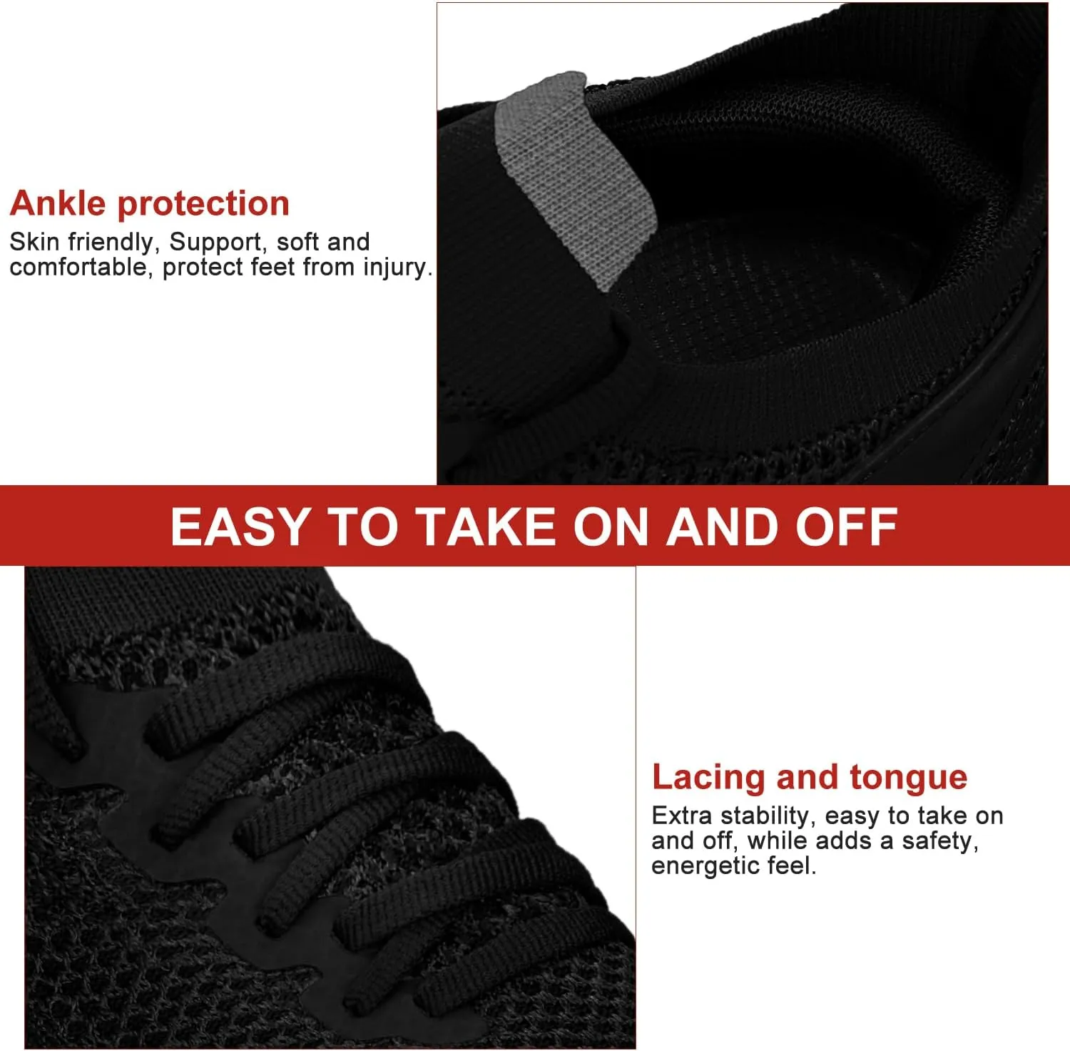 Abboos Running Shoes Womens Non Slip Gym Workout Shoes Lightweight Breathable Tennis Shoes Mesh Walking Sneakers