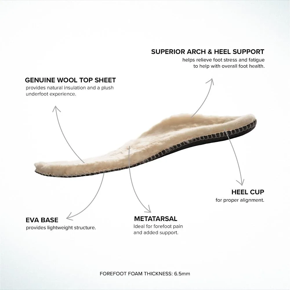 ABEO Genuine Wool Orthotic Metatarsal Insoles | Boot Insoles for Women | Winter Warm Orthotic Insoles | Cozy Fall Insoles Tan 8